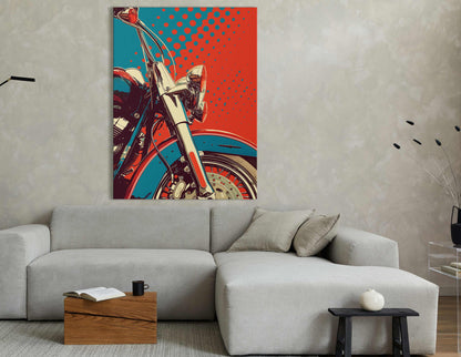 Pop Art Motorcycle - Canvas Print