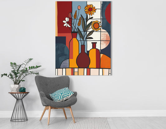 Floral Vase Canvas Print 