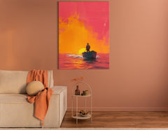 Sunset Sea Expedition Wall Hanging