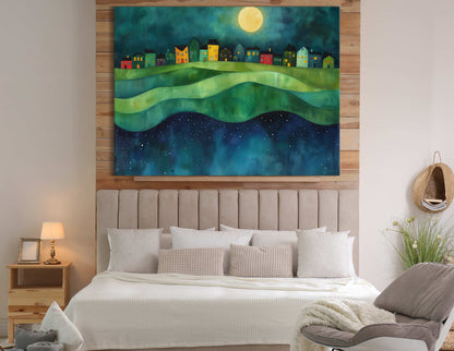 Whimsical Village Canvas Print