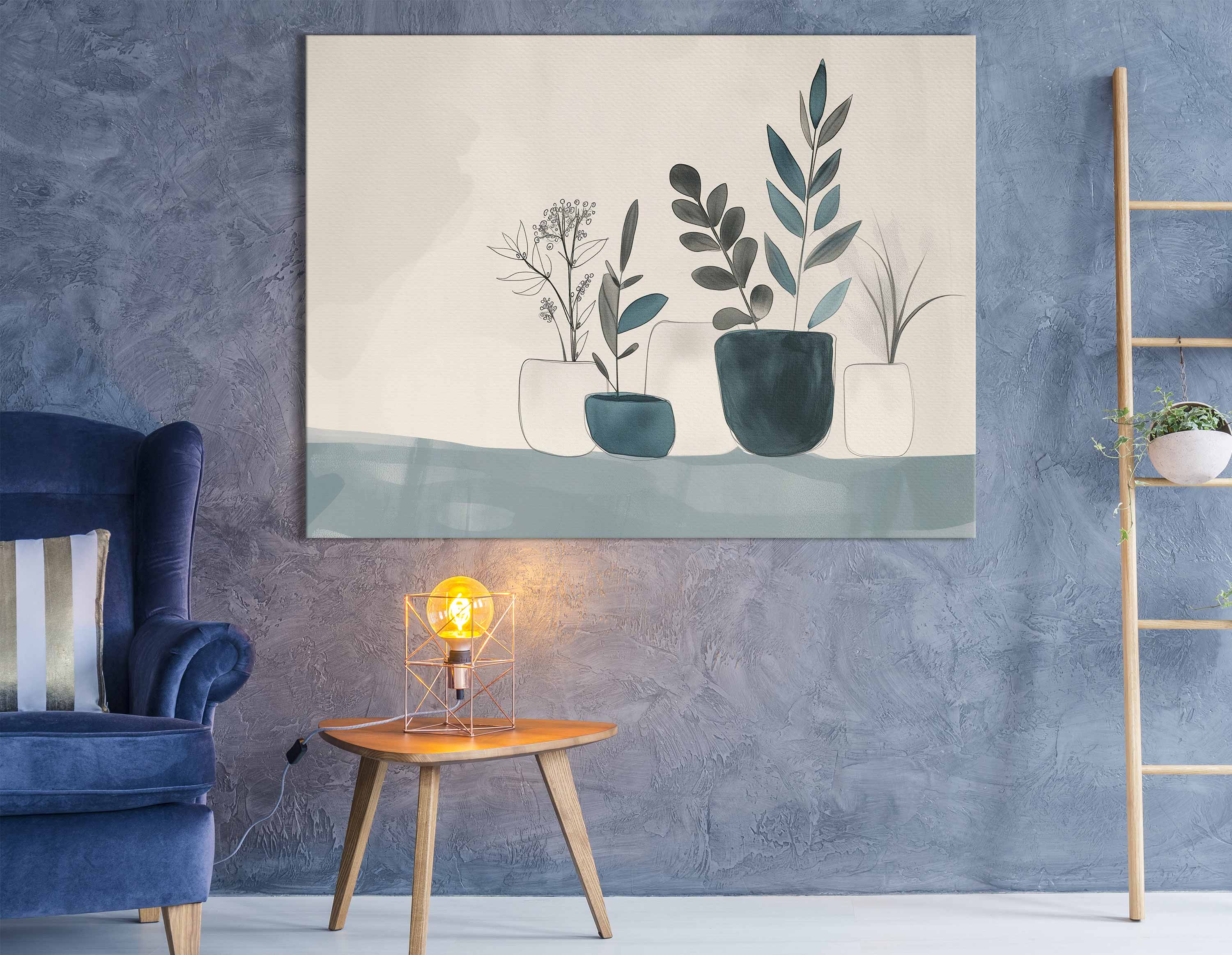  Elegant Plant Silhouette Canvas