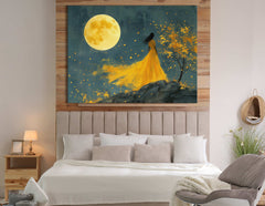 Musa otoñal iluminada por la luna - Lienzo impreso