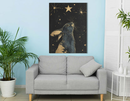  Night Sky Rabbit Wall Decor