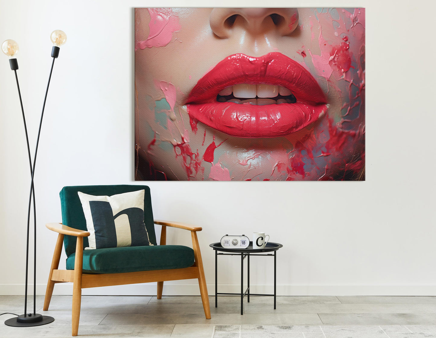 Paint Splatter Lips Prints   