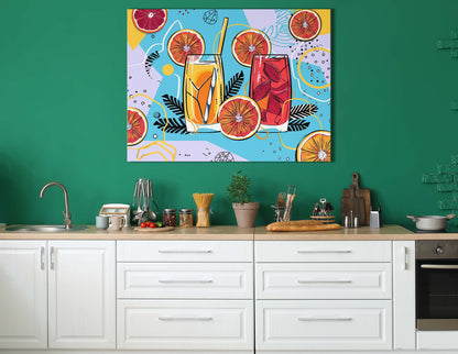 Zesty Orange and Lemon Drinks - Canvas Print