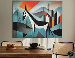 Cheval de montagne abstrait - impression sur toile