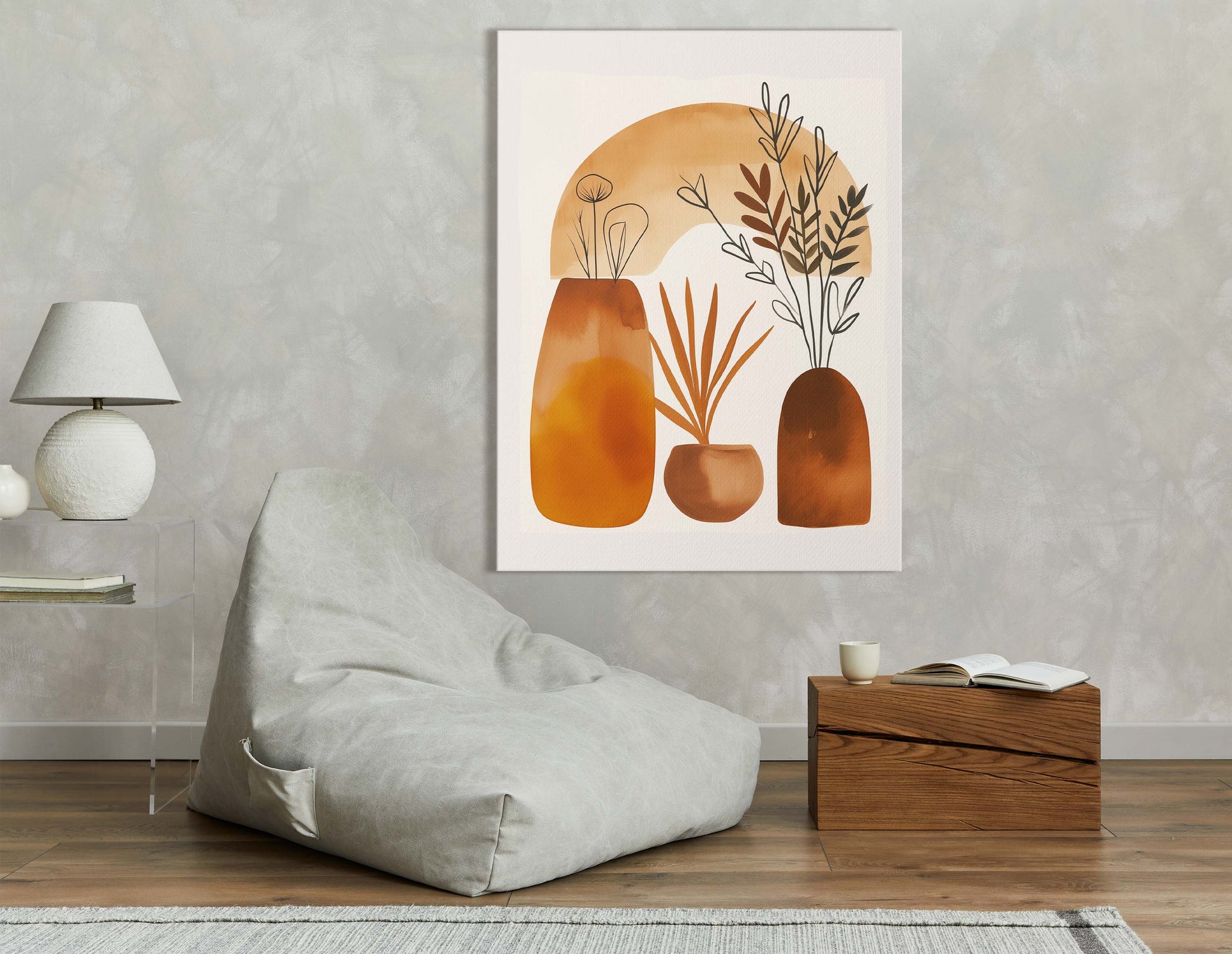 Serene Terracotta Canvas Art