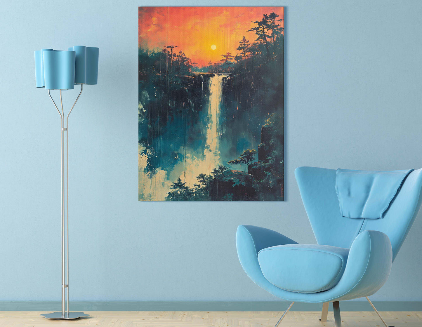 Meditation Waterfall Art 