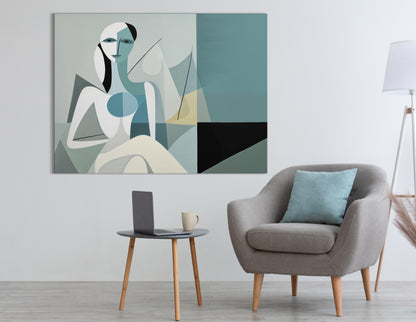 Cubist Female Wall Art    