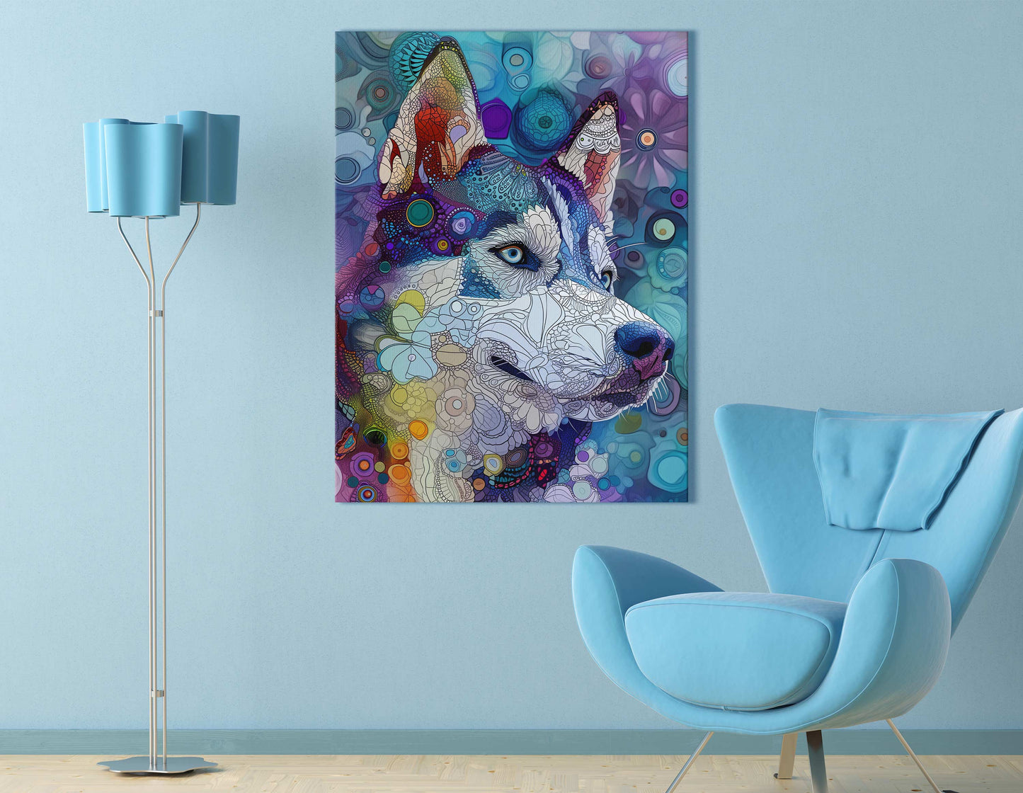 Wall Hanging Vibrant Husky 