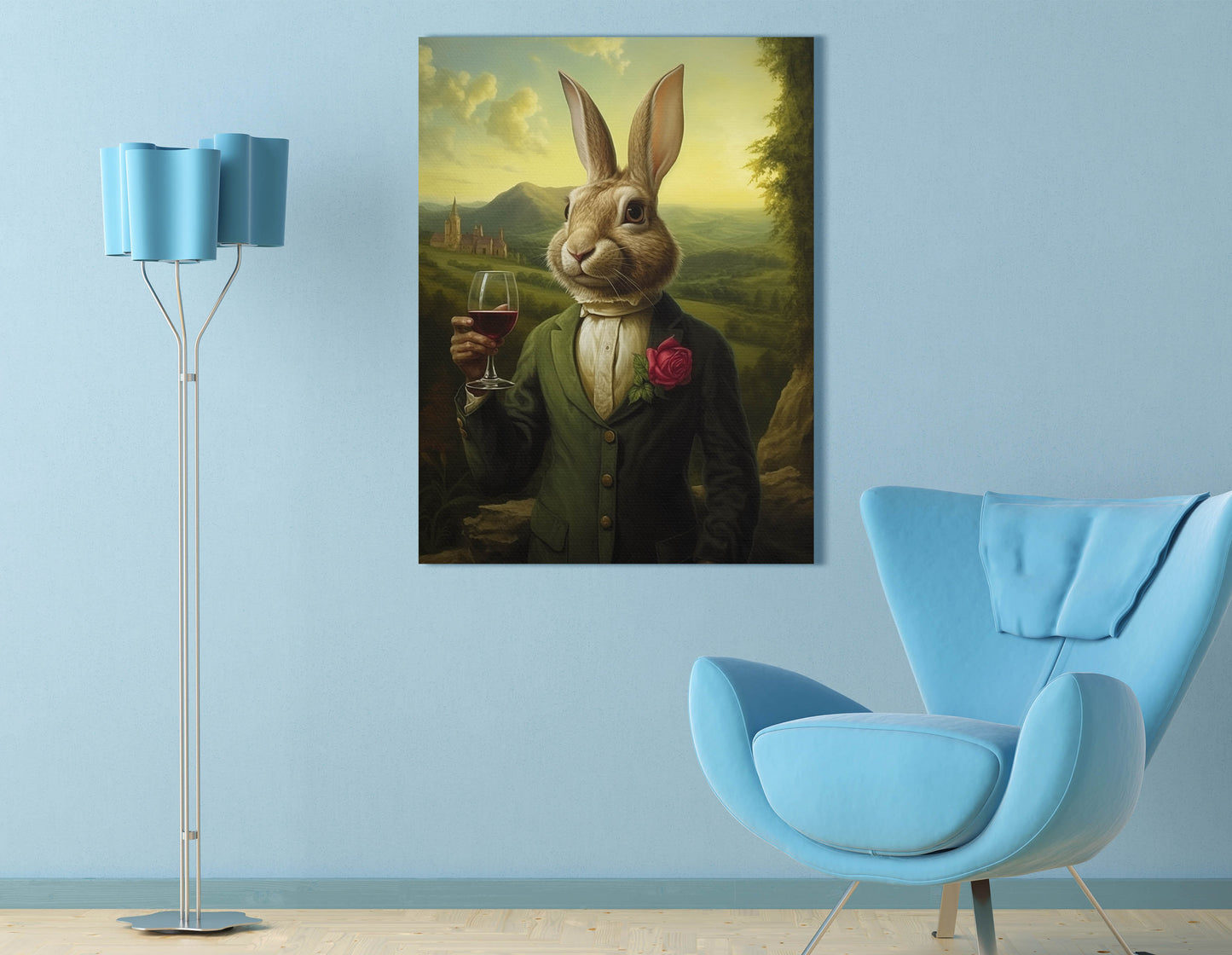 Quirky Rabbit Wine Wall Decor