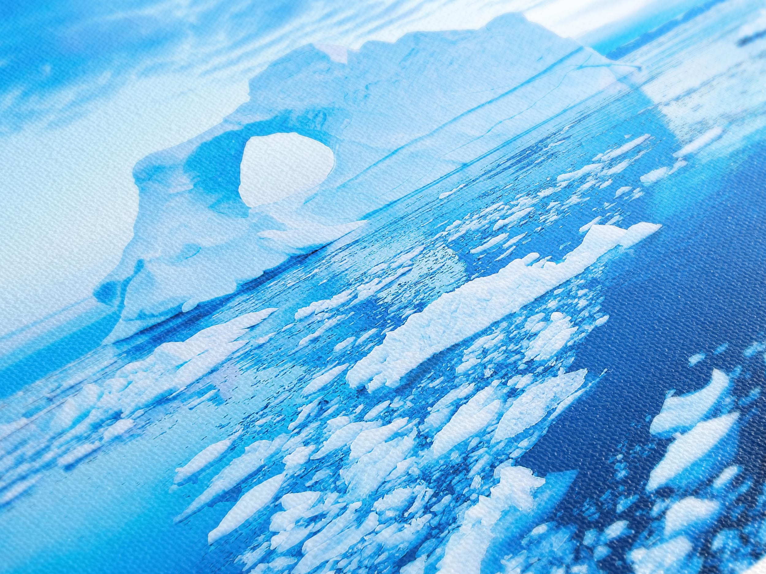 Greenland Wall Art - Iceberg Canvas Print, Arctic Ocean Wall Art, Large 5 Panel Ice Landscape Art, Greenland Canvas Art, Iceberd Canvas Art