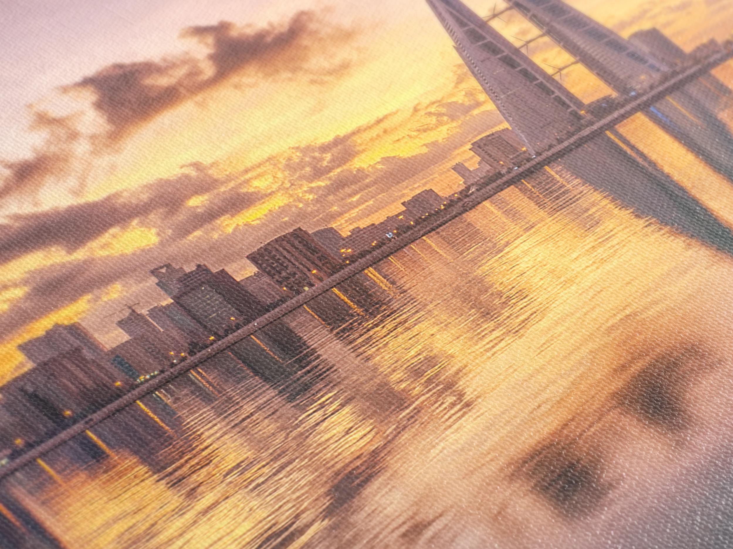 Bahrain Skyline Wall Art, Cityscape Sunset Canvas, 3-Panel Cityscape Print, Bahrain World Trade Center, Modern Urban Print for Office Decor