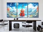 Cello wandkunst landschap canvas print muziekinstrument kunstwerk muziekliefhebber cadeau cello decoratie slaapkamer muurdecoratie muzikant huis muurkunst