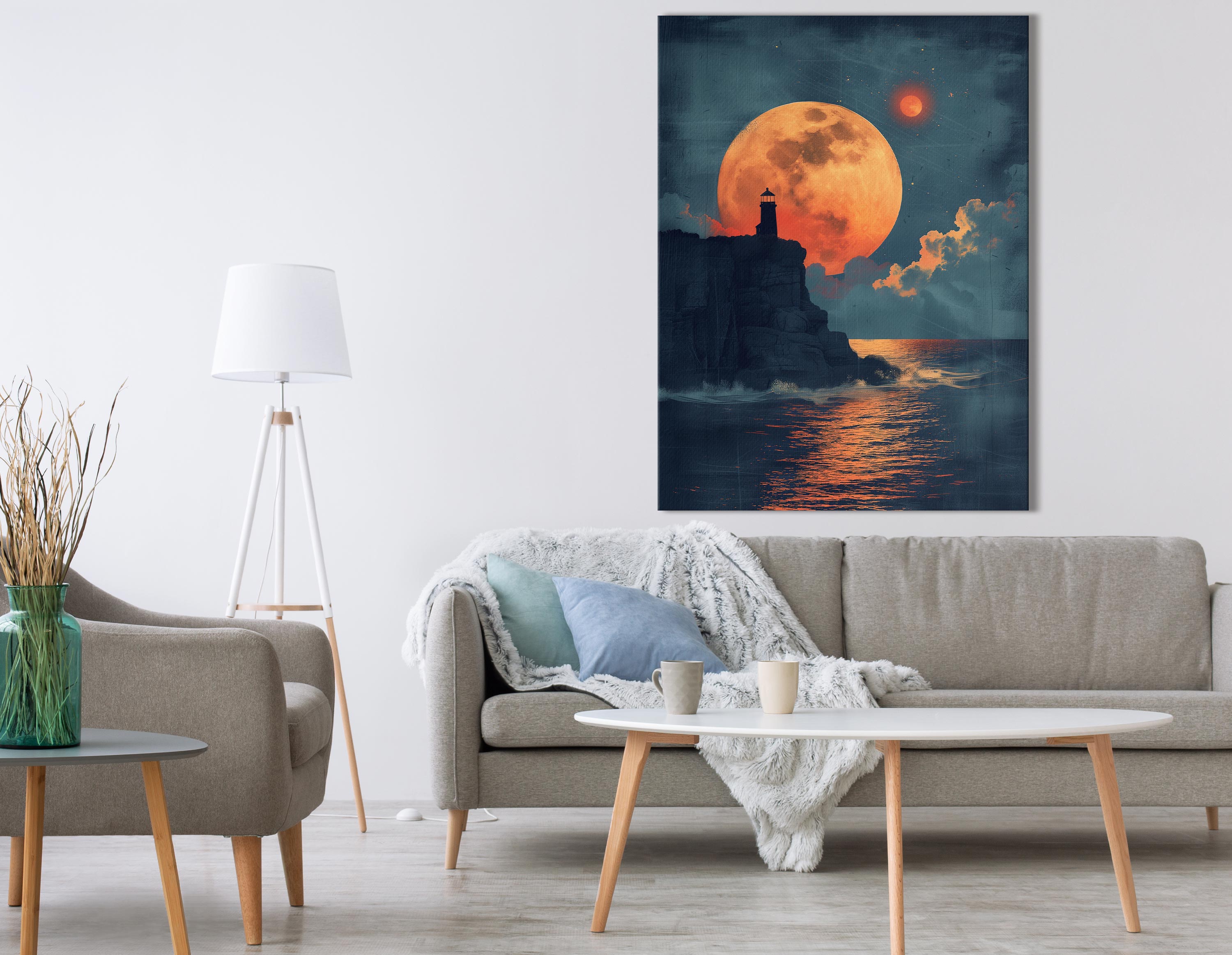   Lighthouse Moon Artwork