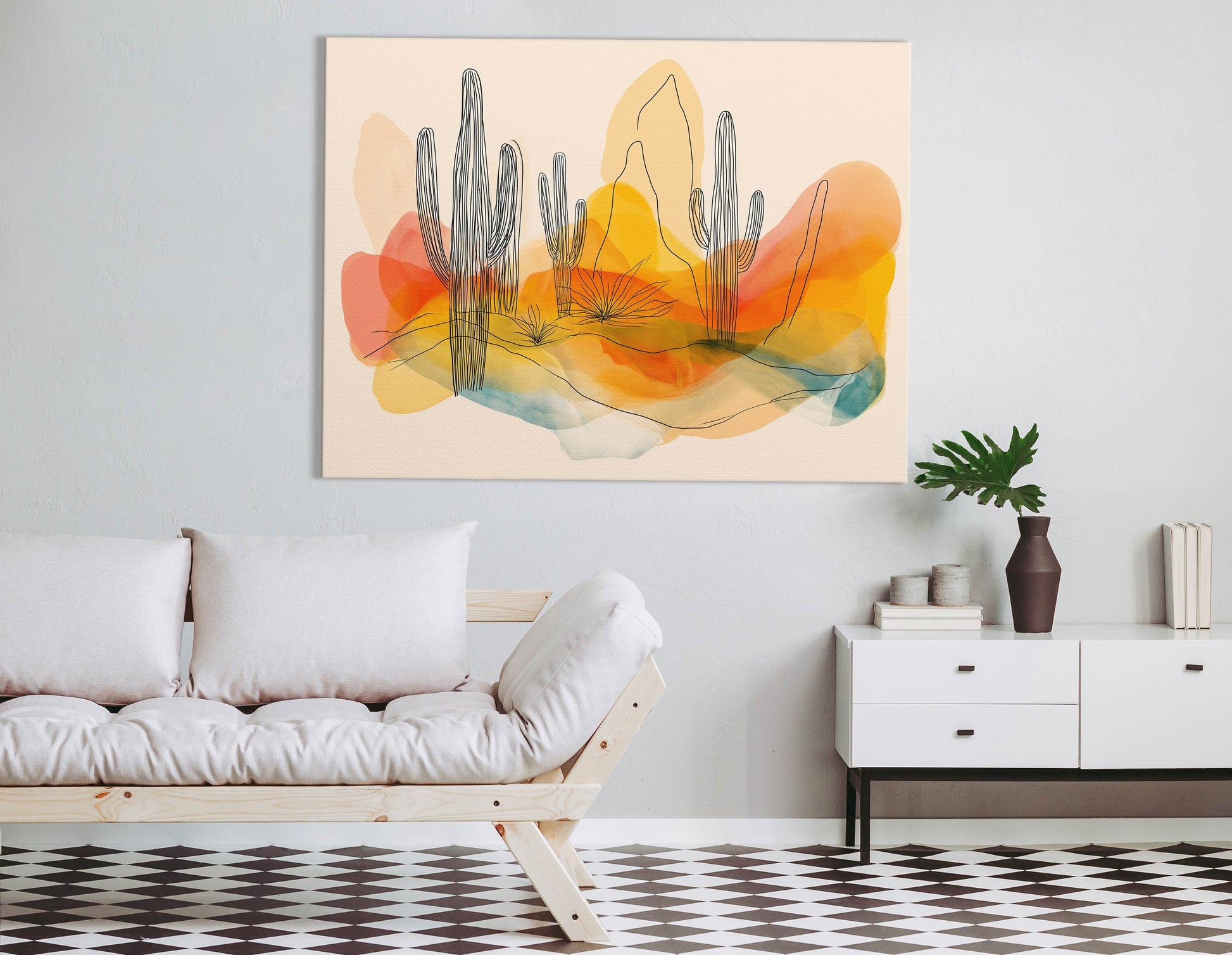 Elegant Cactus Wall Hanging