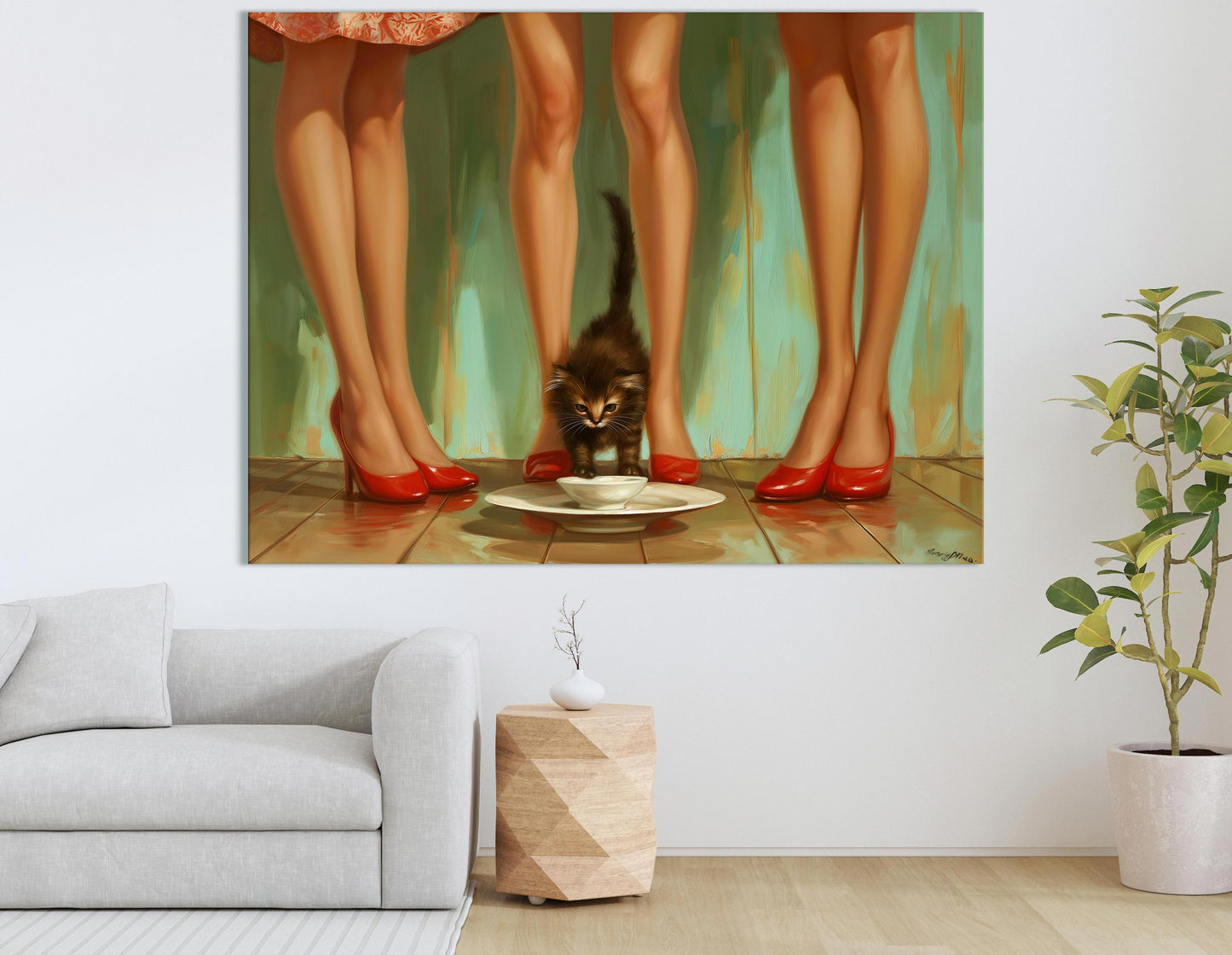 Whimsical Kitten Canvas Print