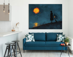 Cottage by the Nightfall Wall Decor