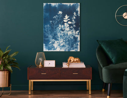 Cyanotype Herbal Composition Canvas Print