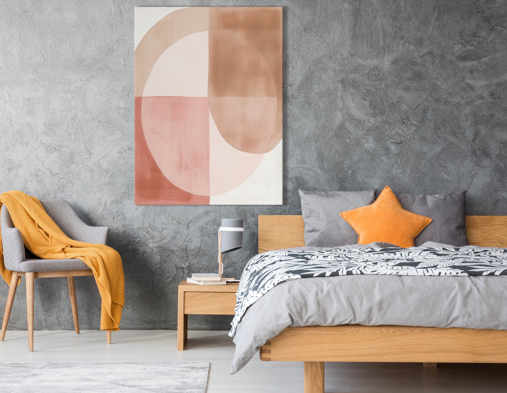 Nordic Watercolor Shapes Canvas Print