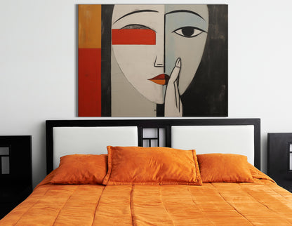 Geometric Face Wall Art   