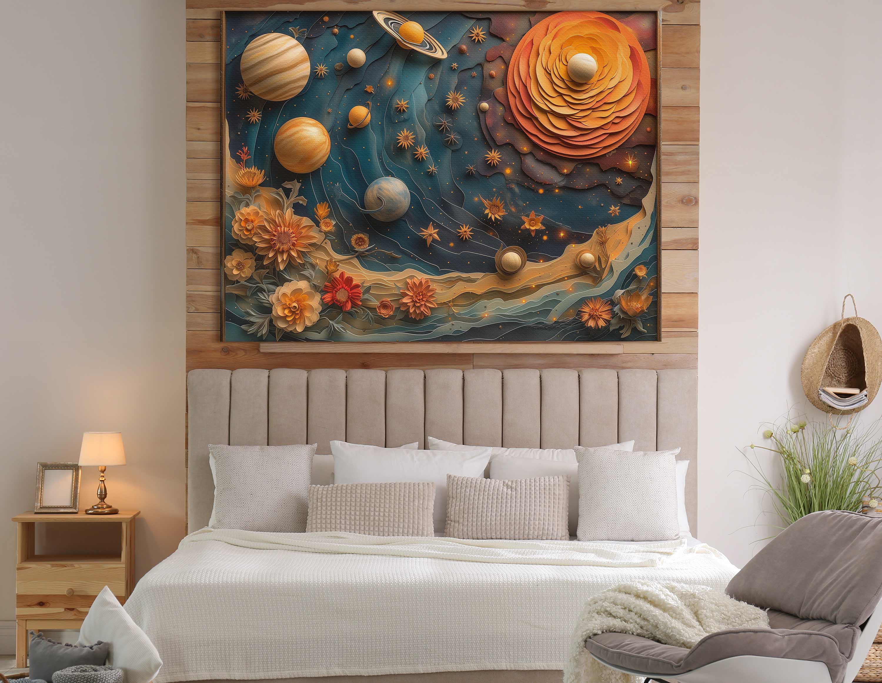 Cosmic Dance of Planets Canvas Art