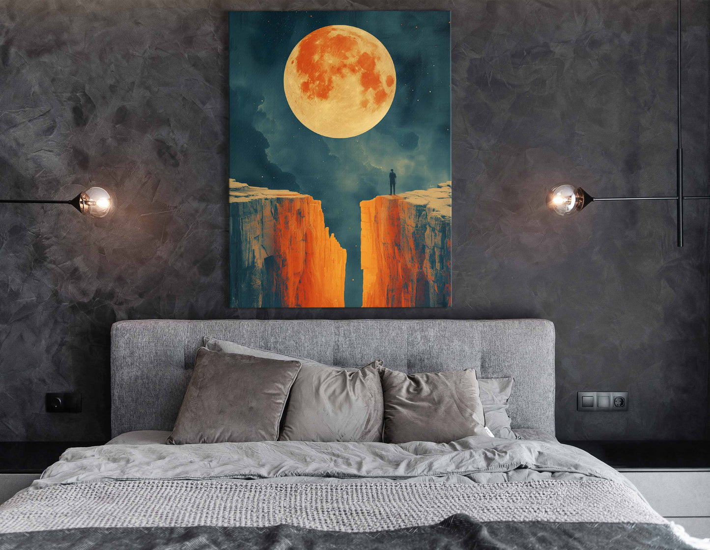 Watcher Under Moon Print