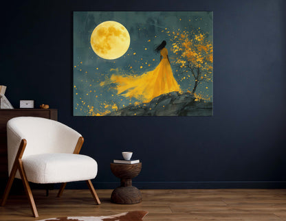 Moonlit Autumnal Muse - Canvas Print