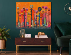 Colorful Textured Blooms Wall Decor