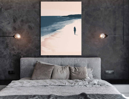 Minimalist Seashore Walk Wall Decor