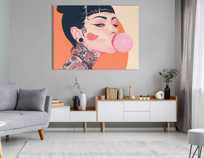 Tattooed Woman Wall Art