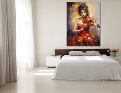 Violinist Canvas Wall Hanging