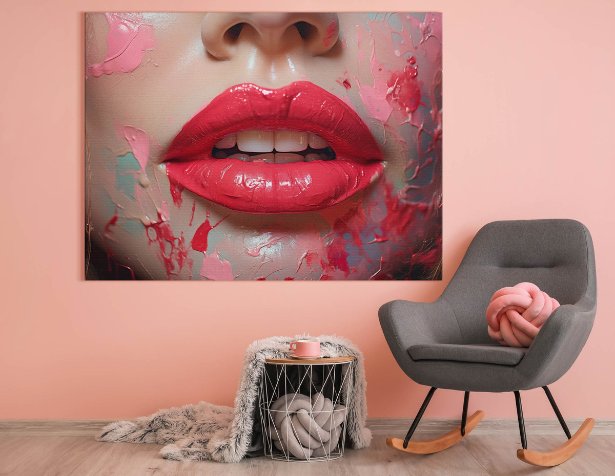 Glossy Lips Wall Art       