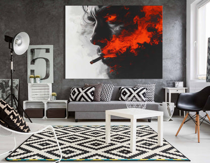 Dynamic Smoke and Ember Wall Decor