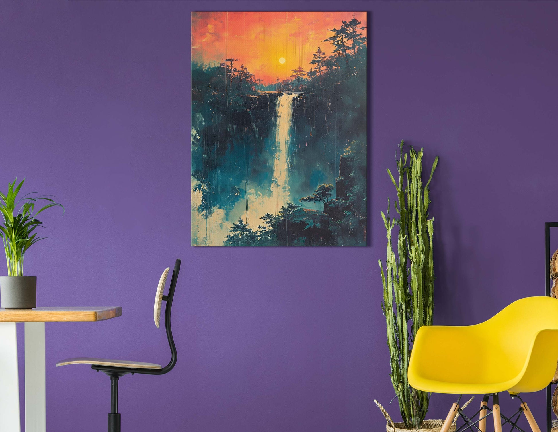 Bedroom Waterfall Canvas 