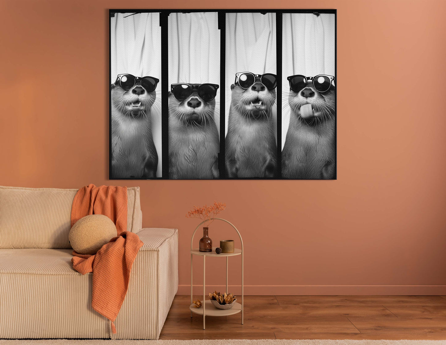 Fun-Loving Otter Photo Strip - Canvas Print