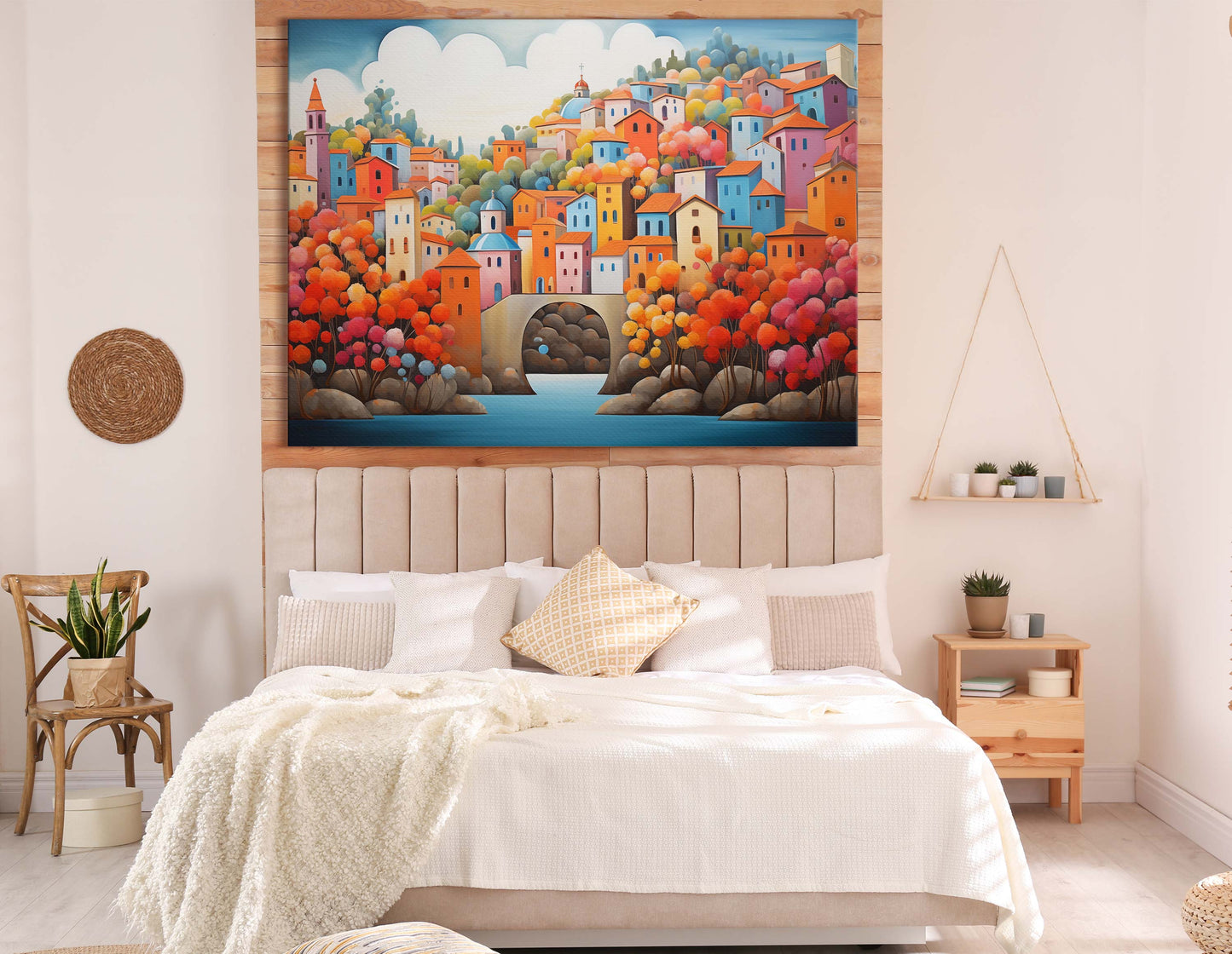 Whimsical Village Wall Art   