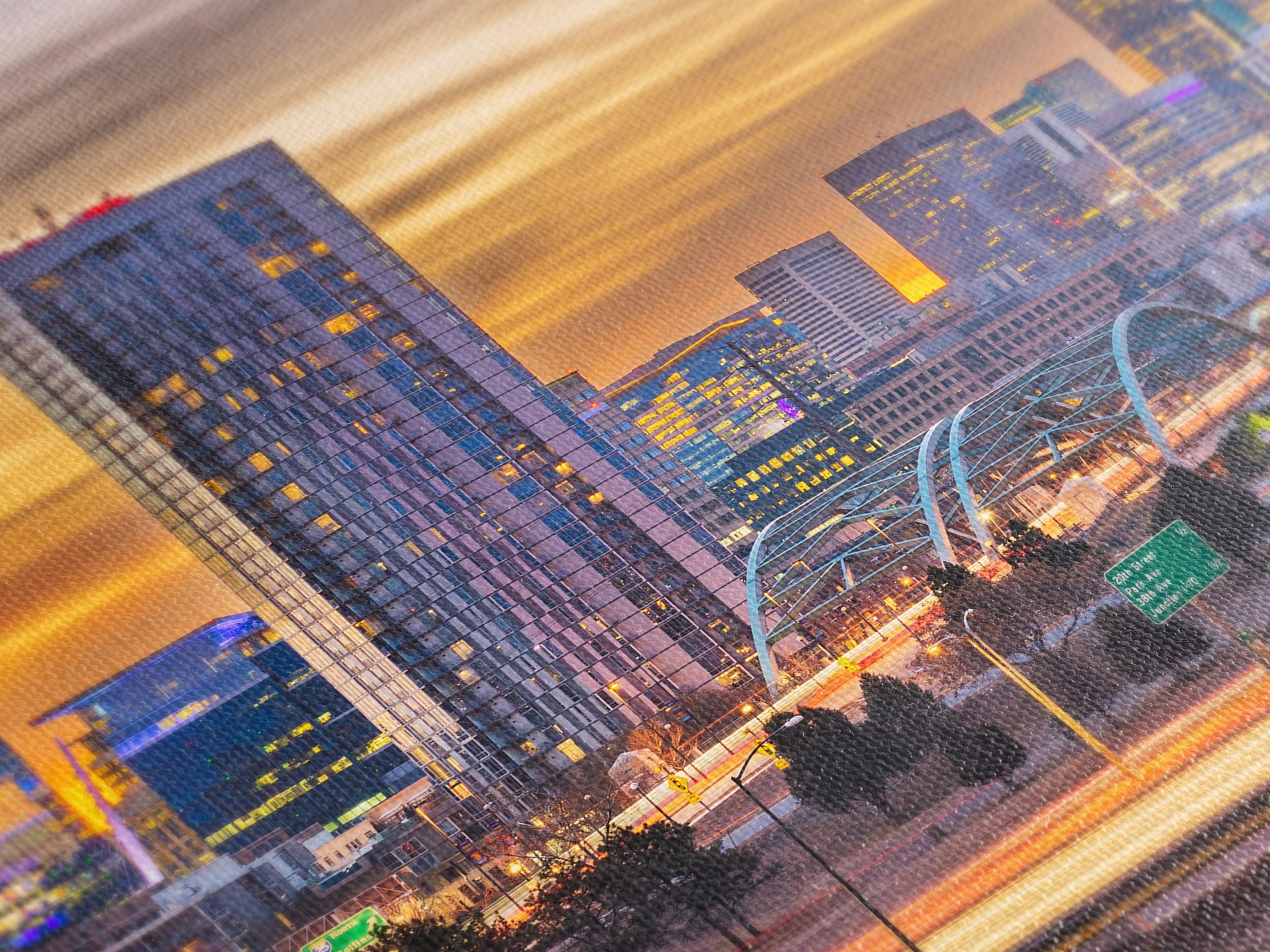 Denver Cityscape Print Denver Canvas Art Large Denver Wall Decor Modern Denver Skyline Artwork Denver Painting Denver Wall Art Office Decor