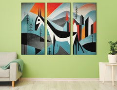Caballo de montaña abstracto - Cuadro en lienzo