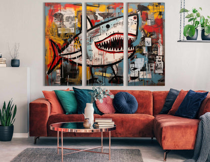 Shark Art Print Abstract