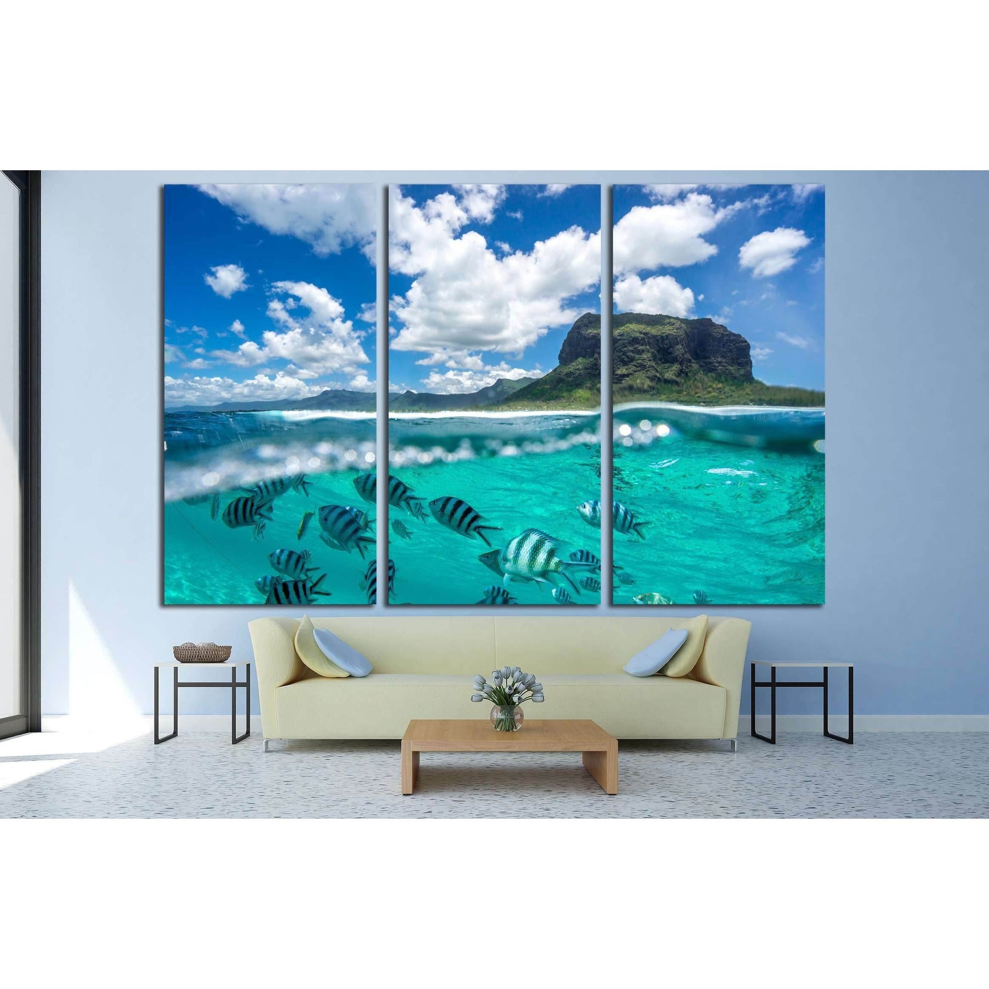 a beautiful mountain and clouds from the ocean №3150 Ready to Hang Canvas PrintCanvas art arrives ready to hang, with hanging accessories included and no additional framing required. Every canvas print is hand-crafted, made on-demand at our workshop and e