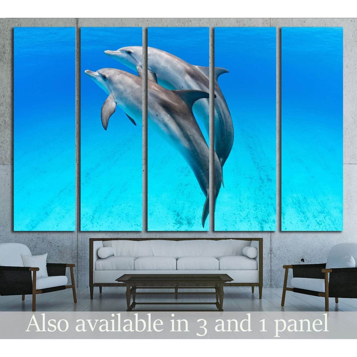 A playful dolphin duo in the seas of the Bahamas №2369 Ready to Hang Canvas PrintCanvas art arrives ready to hang, with hanging accessories included and no additional framing required. Every canvas print is hand-crafted, made on-demand at our workshop and