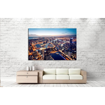 A view of Melbourne at night, Victoria, Australia №2264 Ready to Hang Canvas PrintCanvas art arrives ready to hang, with hanging accessories included and no additional framing required. Every canvas print is hand-crafted, made on-demand at our workshop an