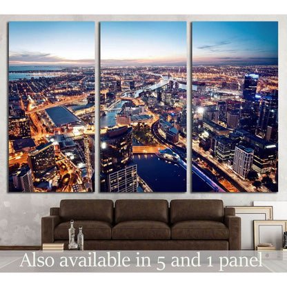 A view of Melbourne at night, Victoria, Australia №2264 Ready to Hang Canvas PrintCanvas art arrives ready to hang, with hanging accessories included and no additional framing required. Every canvas print is hand-crafted, made on-demand at our workshop an