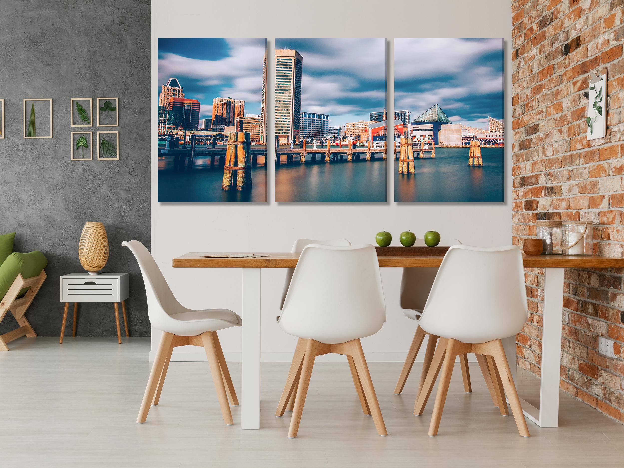 Baltimore Canvas Art - Baltimore Cityscape Canvas Print, Baltimore Wall Art, Baltimore MD Harbor, Baltimore Wall Decor, Baltimore Art Print