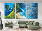 Kelingking Beach Canvas Print Coastal Manta Bay Artwork Nusa Penida Island Print Bali Seascape Wall Art Tropical Interior Decor Bali Artwork