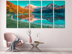 Mountain Lake Canvas Print, Large Landscape Wall Art, Scenic Alpine Mountain Artwork, Modern Nature Art Print, Scenic Nature Wall Decor