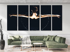 Ballet Canvas Art - Girl Dancing Wall Art Ballet Artwork Modern Ballet Art Gift Idea Ballerina Canvas Art Print for Dance School Wall Decor