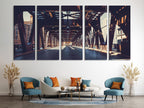 Urban Chicago Bridge Canvas Print, Large Urban Office Wall Art, Industrial Architecture Artwork, Modern Urban Art Print, Chicago Wall Decor