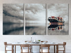 Cargo Ship Canvas Print – Modern Maritime Wall Art, Industrial Shipping Scene, Nautical Decor for Living Room or Office